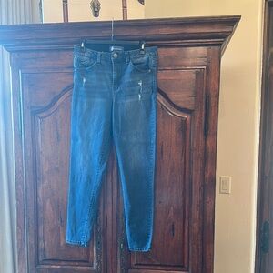 Dark Blue Women's High-Rise Skinny Jeans